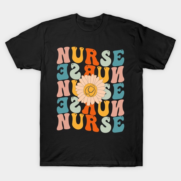 Retro Groovy Nurse Life For Women Nursing For Nurses Week T-Shirt by drag is art